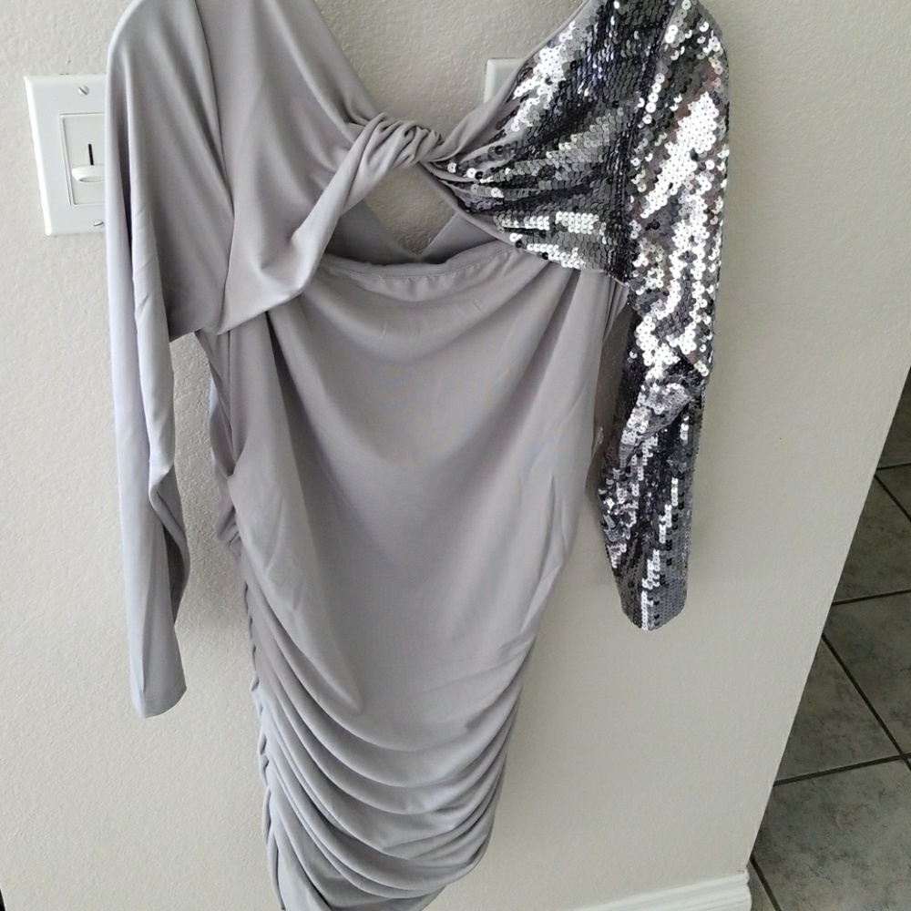Silver party dress